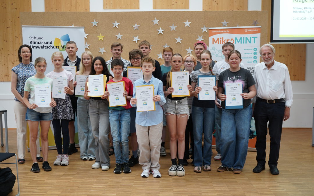 Kluge Köpfe fürs Klima: Schüler:innen aus MV zeigen starke Ideen für Klimaschutz und Klimaanpassung